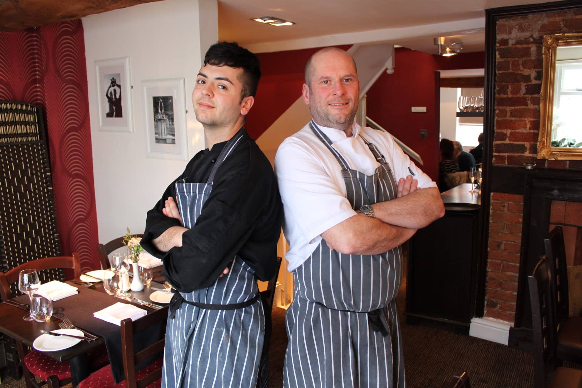Professional Cookery Apprentice Akela Nevelli (left) with No 9 Church Street Chef/Proprietor Wayne Thomson