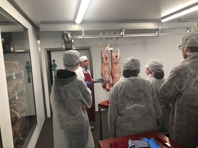 Apprentices attending workshops in farming, butchery and hospitality