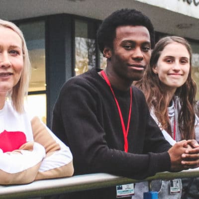 Film director Deborah Haywood with Media students