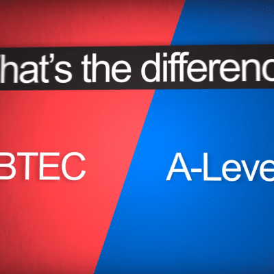 BTEC vs A-Levels graphic