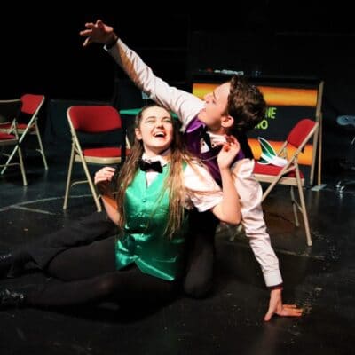 the witches on floor by performing arts students at Stratford-upon-avon College