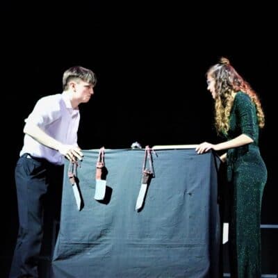 macbeth and lady macbeth by performing arts students at Stratford-upon-avon College