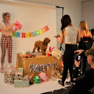 Behind the scenes dog photos