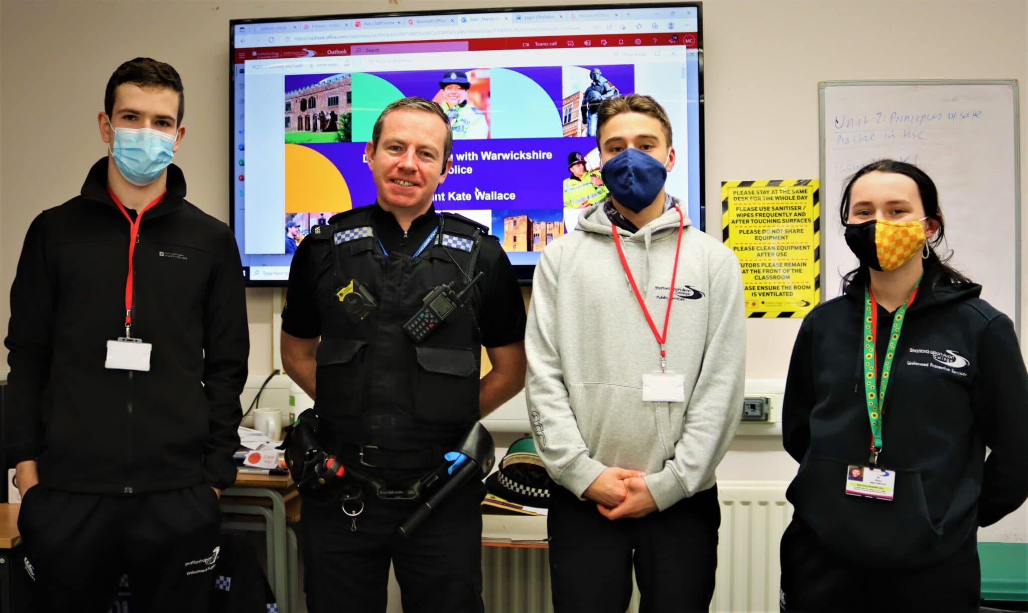 PC Lund with students