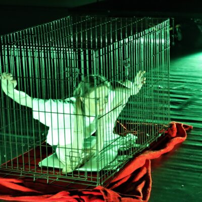 Dancer in cage