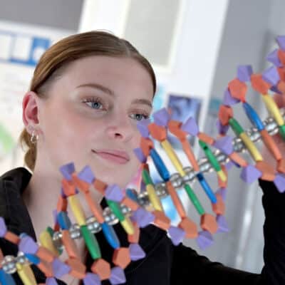 Health & Social Care student and DNA strip