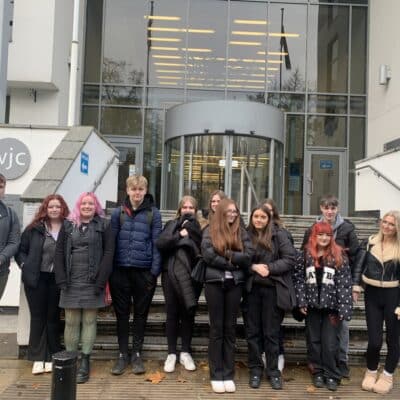 students outside the crown court
