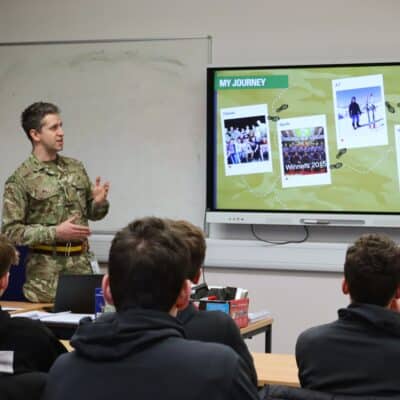 Army visits UPS students