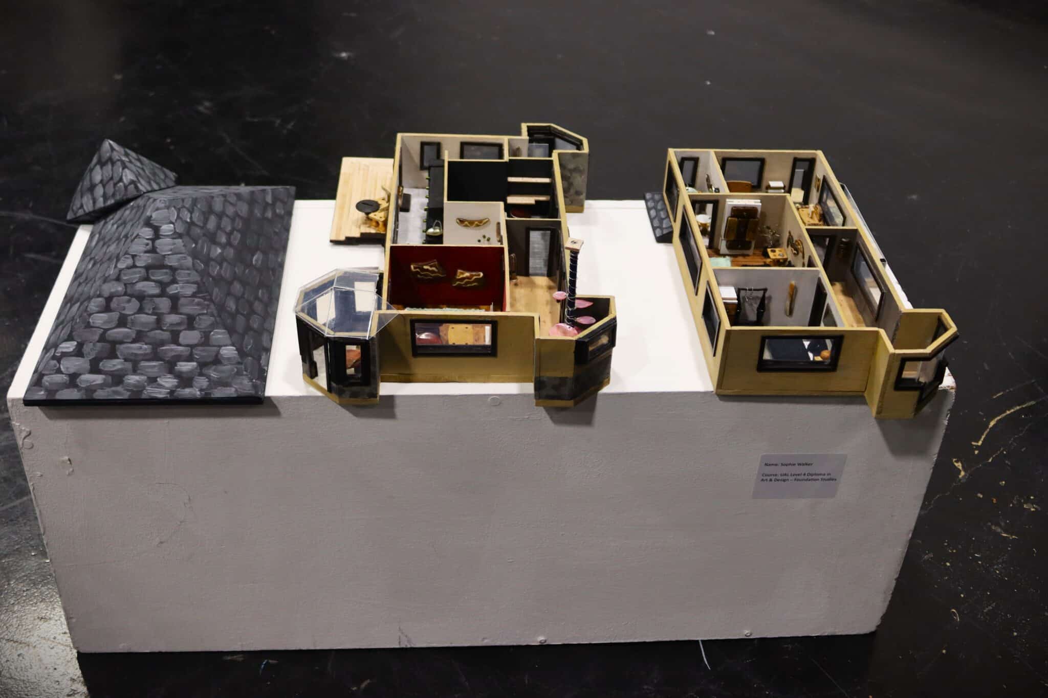 student home model on display at end of year exhibition