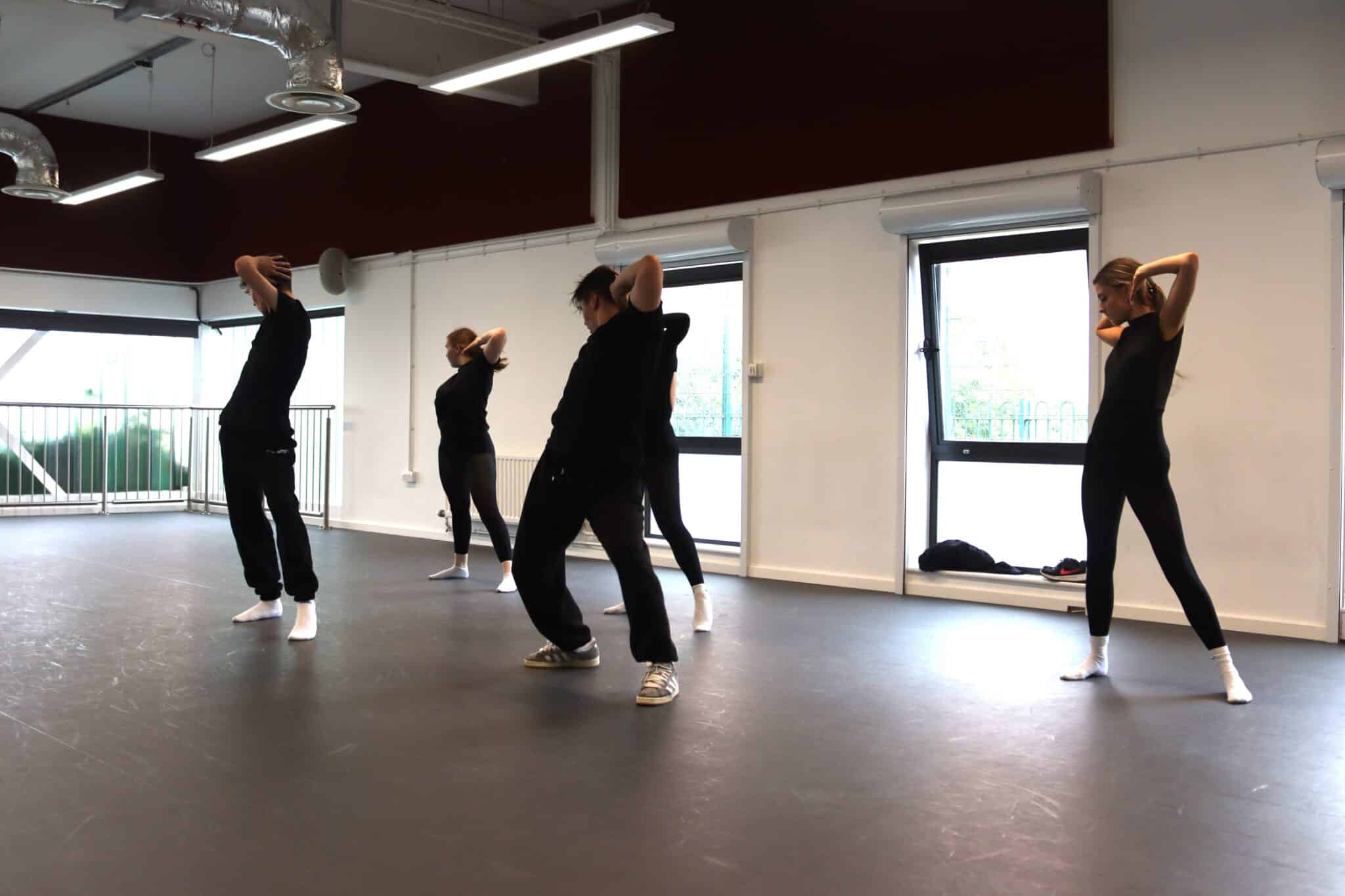 Stratford College Students taking part in a dance session