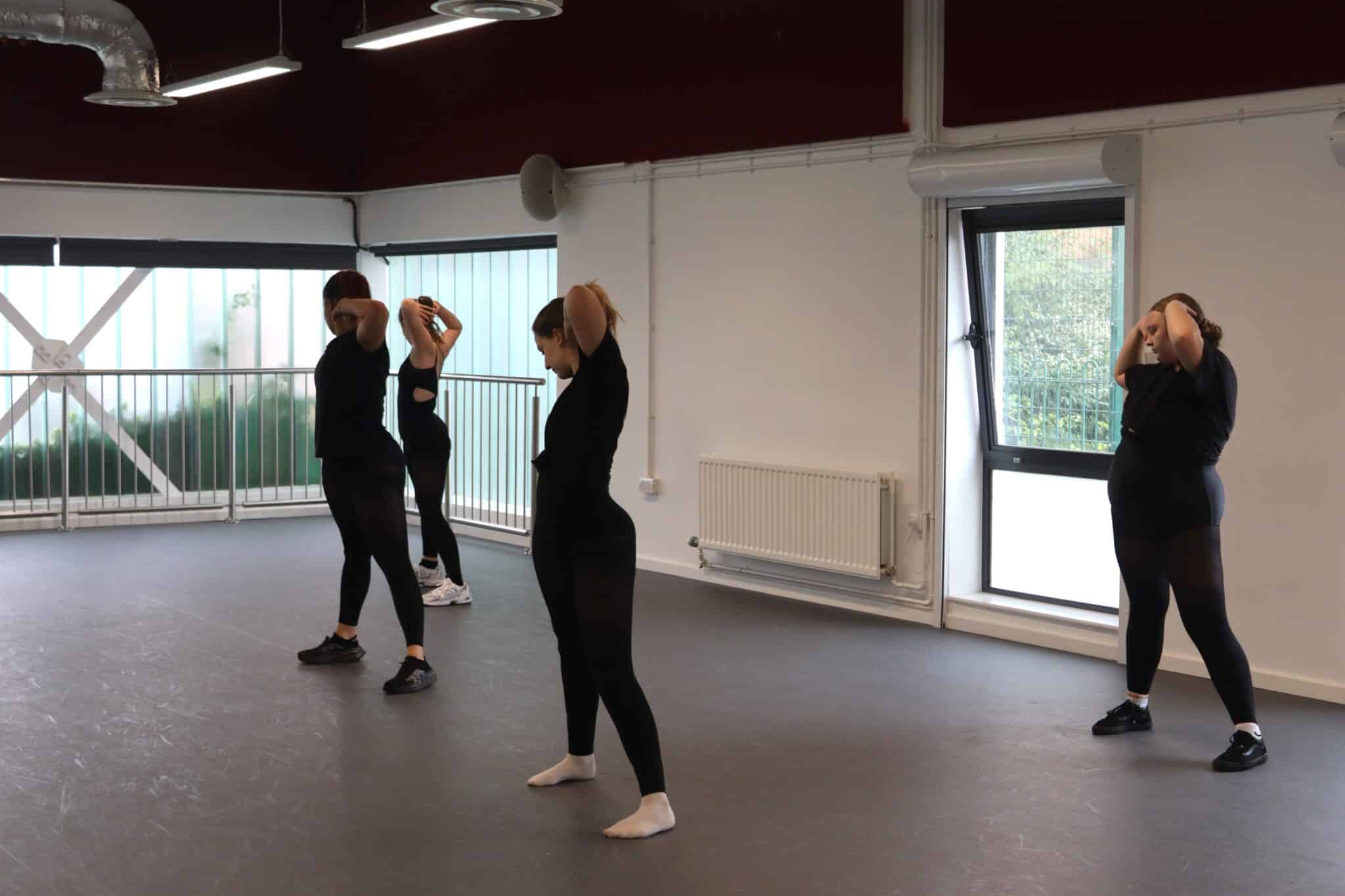 Stratford College Students taking part in Mike Fellows dance session