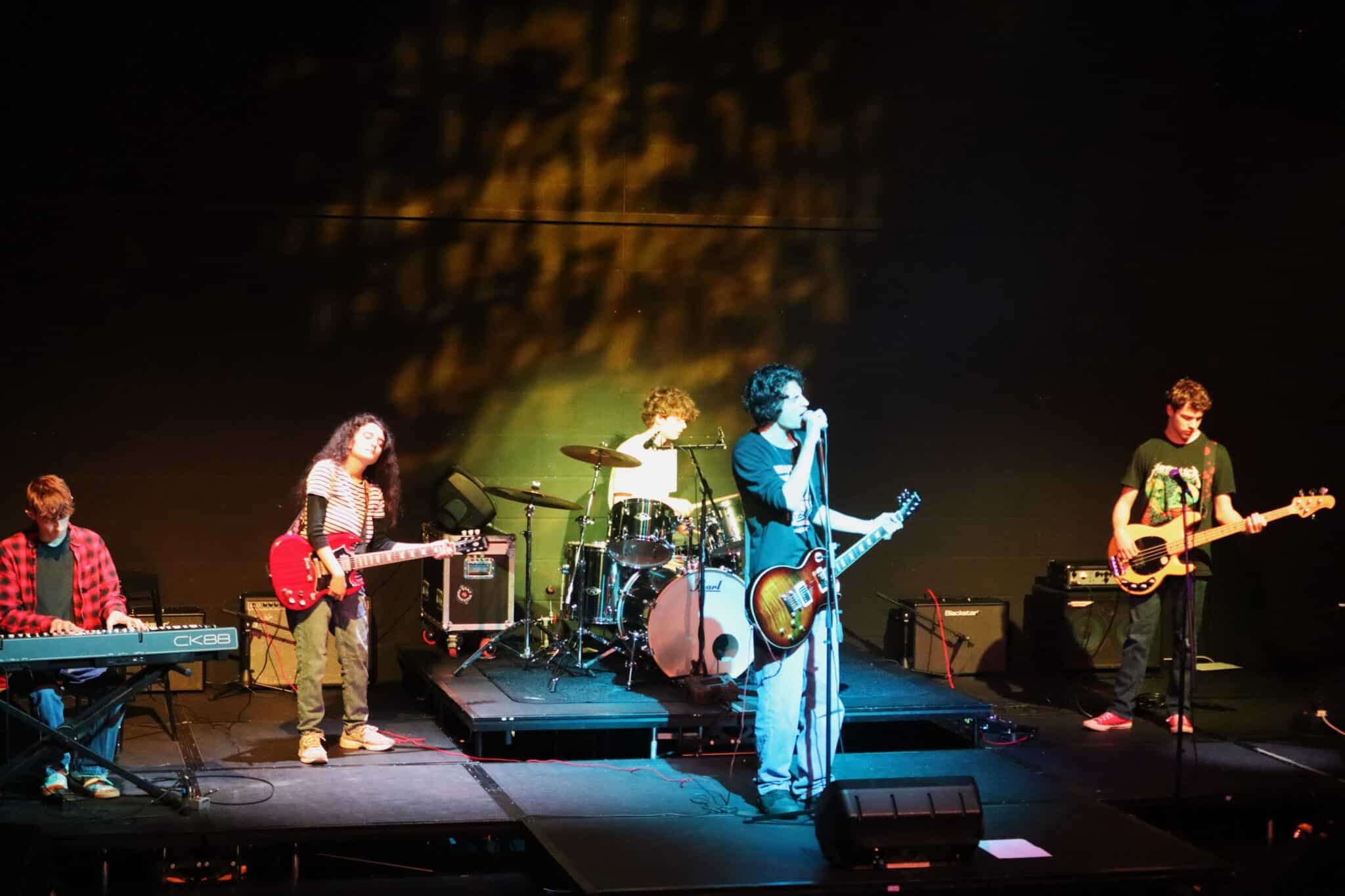 Stratford College Music students performing on stage